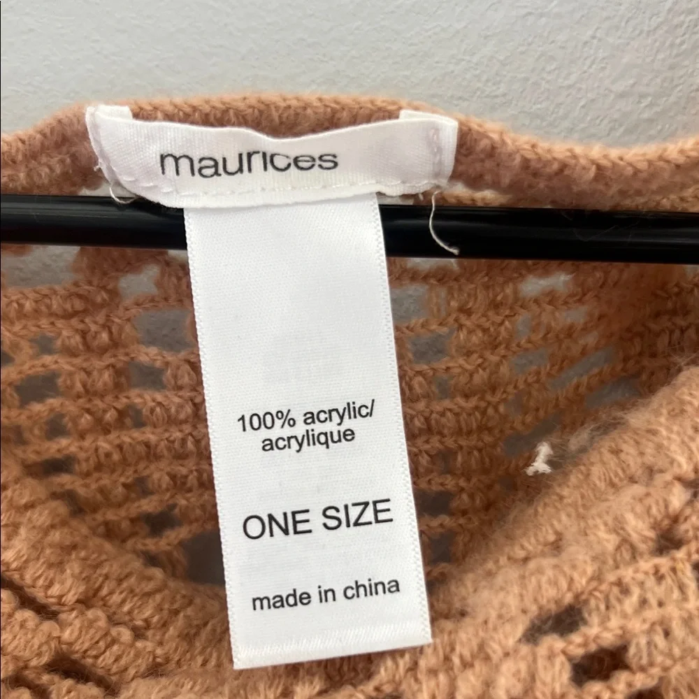 Maurices Brown Knit Poncho.   CAJA # 3‎